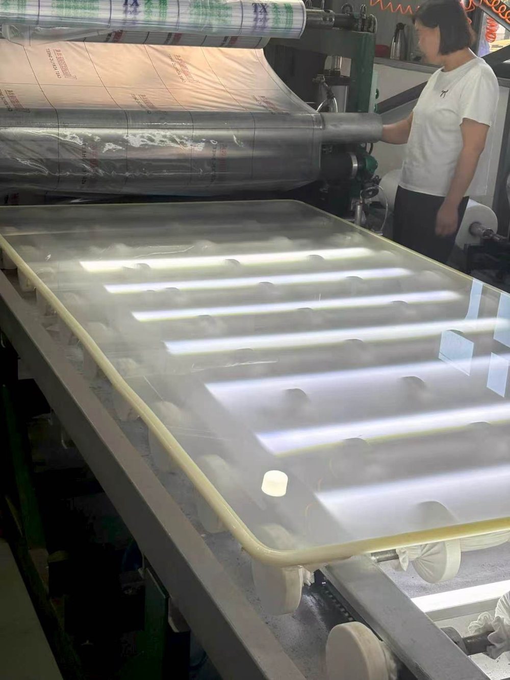Acrylic sheet production line - continuous casting line at Tianbei factory